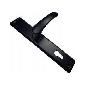 Klamka bramowa 90 klucz czarna